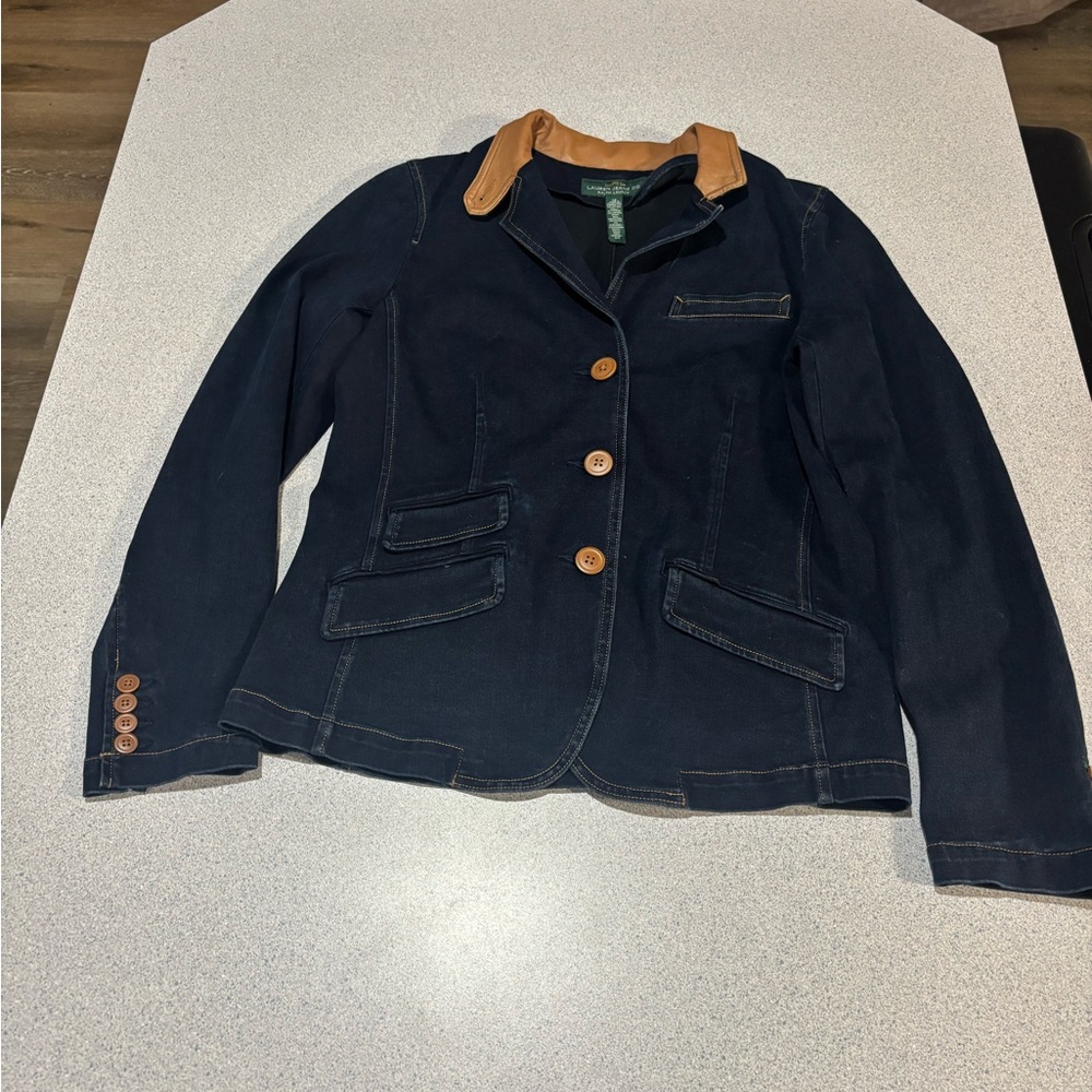 Ralph Lauren Blue and Tan Blazer Tailored Fit